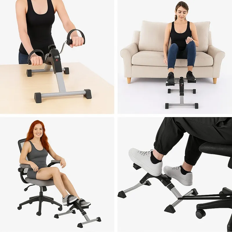 Rowerek Treningowy Rehabilitacyjny Składany 2w1 Z LCD MOVEMANIA - Czarny