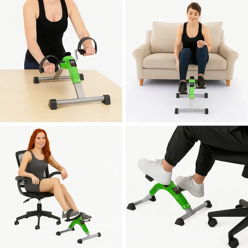 Rowerek Treningowy Rehabilitacyjny Składany 2w1 Z LCD MOVEMANIA - Zielony