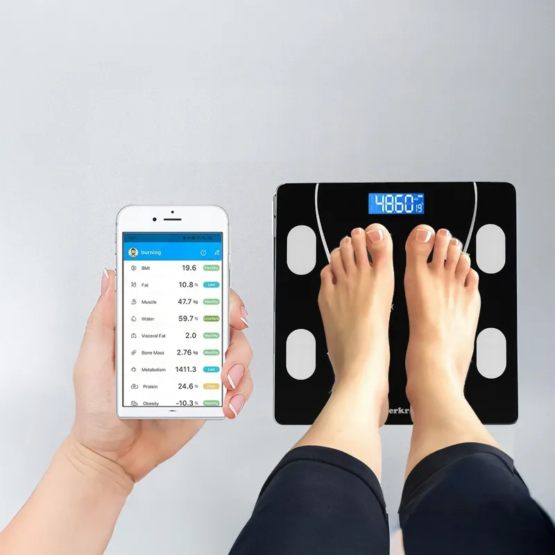 Waga Łazienkowa Analityczna Inteligentna Do 180 kg Smart Aplikacja
