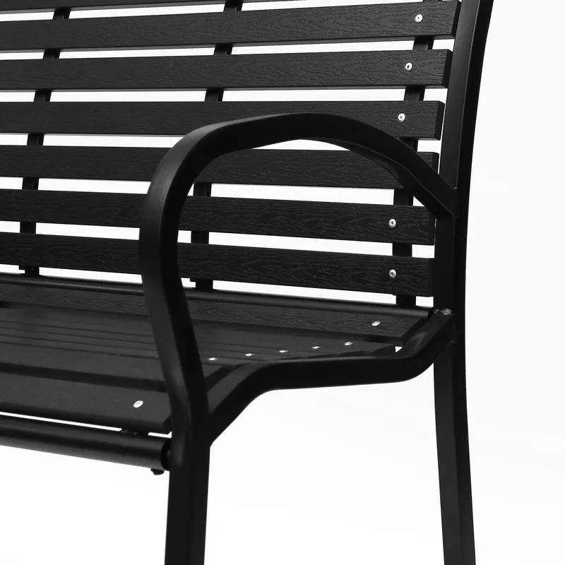 Ławka Ogrodowa 126 cm Z Oparciem Metalowa Do Tarasu I Balkonu GARDIVA