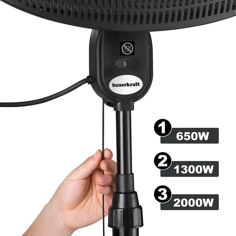 Elektryczny Promiennik Stojący Wiszący 2000W 160 Do 210 cm GARDIVA