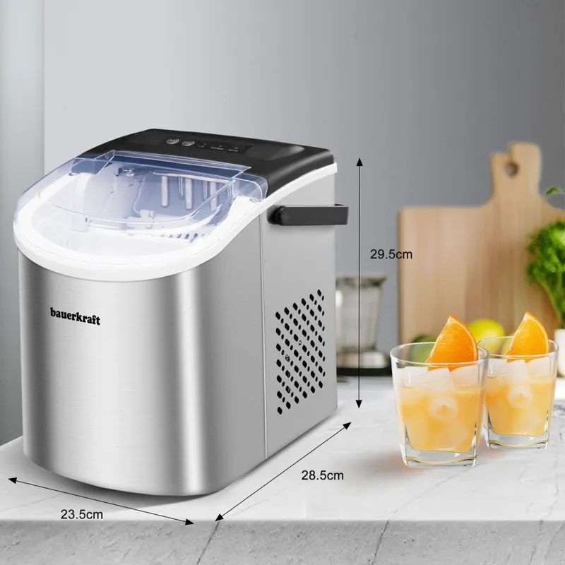 Kostkarka Do Lodu Automatyczna Cicha 12 kg Na Dobę 1.3 l - Srebrna