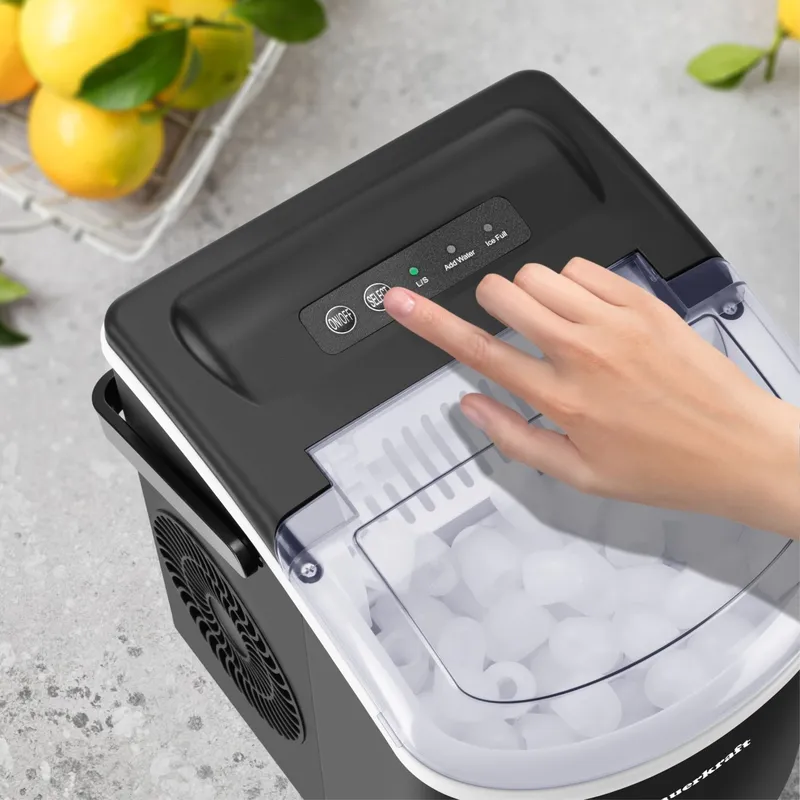 Kostkarka Do Lodu Automatyczna Cicha 12 kg Na Dobę 1.3 l - Czarna