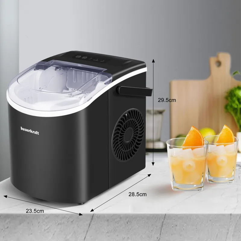 Kostkarka Do Lodu Automatyczna Cicha 12 kg Na Dobę 1.3 l - Czarna