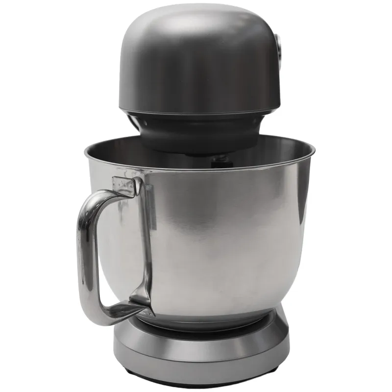 Robot Planetarny Kuchenny 1500 W Z Misą 5 l Łopatką Ciemny - Srebrny