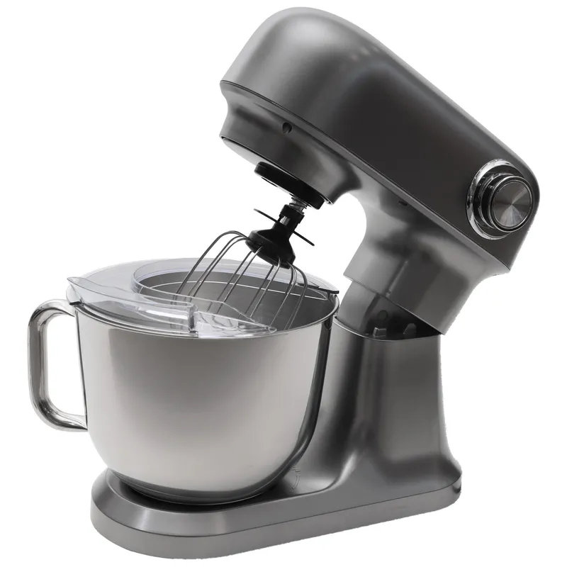 Robot Planetarny Kuchenny 1500 W Z Misą 5 l Łopatką Ciemny - Srebrny