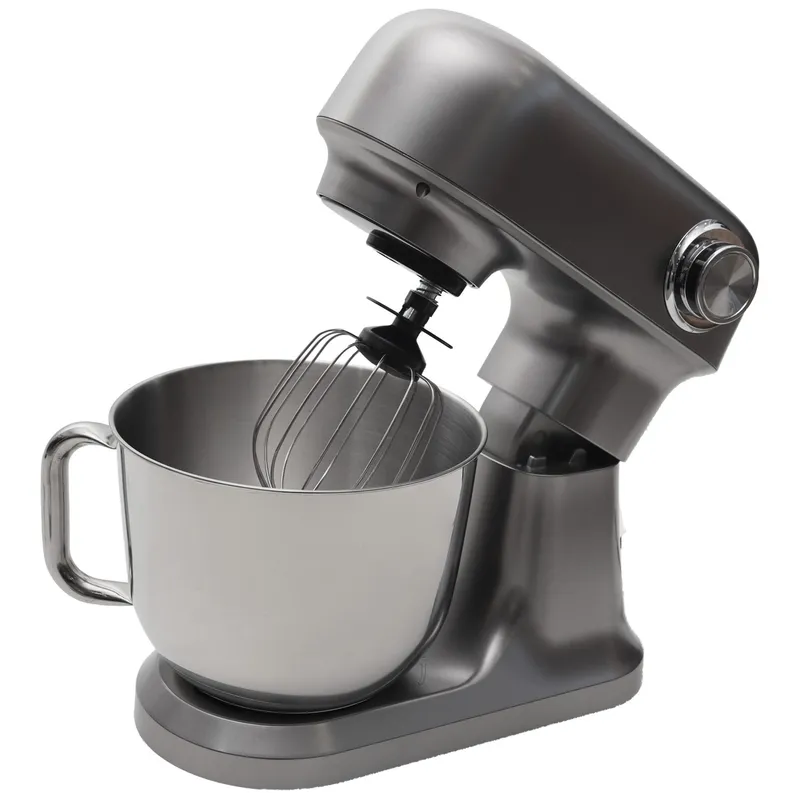 Robot Planetarny Kuchenny 1500 W Z Misą 5 l Łopatką Ciemny - Srebrny