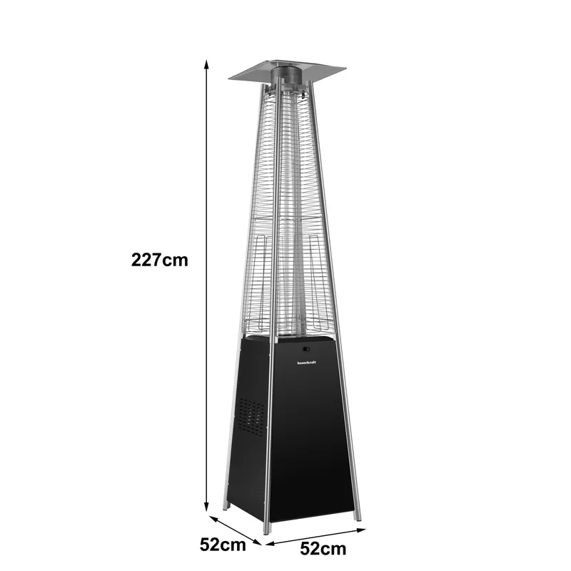 Parasol Grzewczy Piramida Z Pokrowcem 13 kW Gazowy 227 cm GARDIVA
