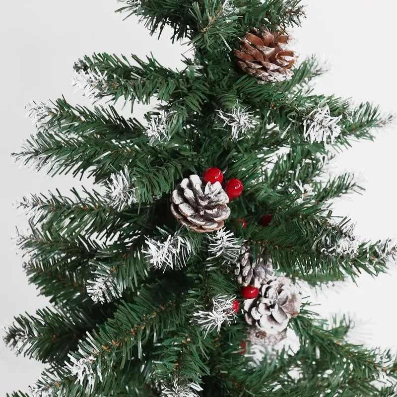 Choinka Sztuczna W Doniczce Sosna Ośnieżona 90 cm Na Biurko VENDEA