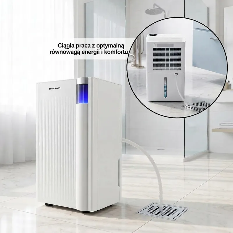 Kompaktowy Osuszacz Powietrza Pochłaniacz Wilgoci 12 l Timer MEBLIVA