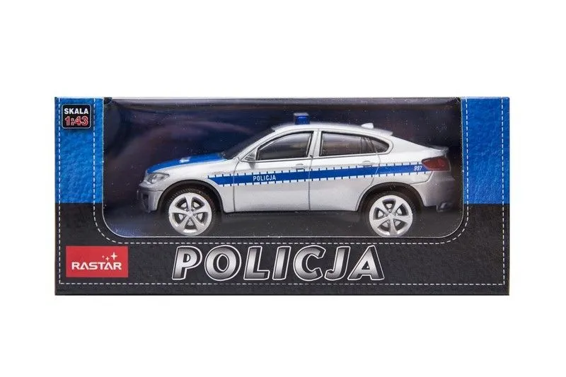 Model Samochodu Metalowy Policyjny TUM-TUM BMW X6 Policja 1:43