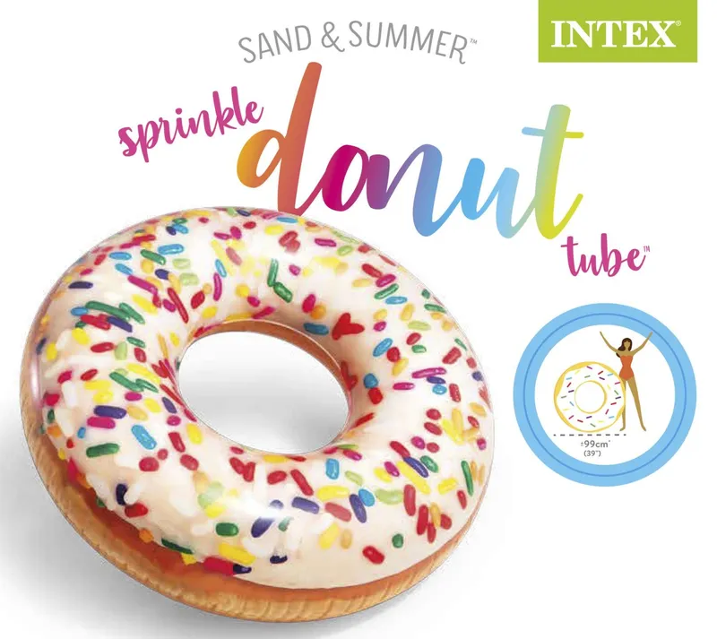 Koło Do Pływania Cukierkowy Donut INTEX 56263 Średnica 99 cm