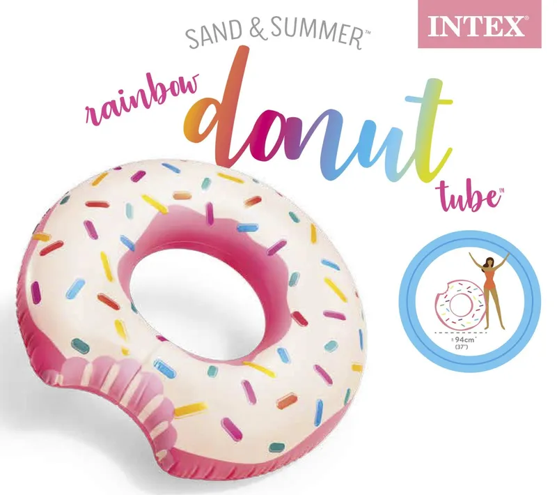 Koło Do Pływania Dmuchane Cukierkowy Donut INTEX 56265 94 x 23 cm