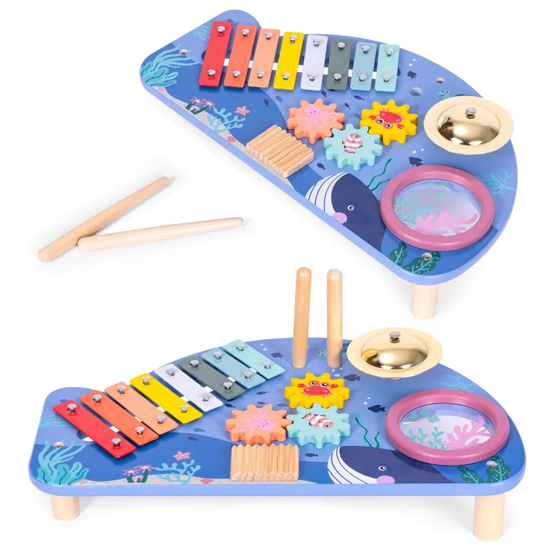 Stolik Z Instrumentami Stół Muzyczny Cymbałki Talerz Perkusyjny