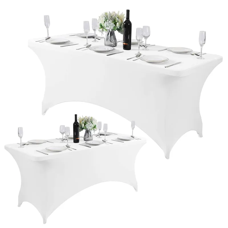 Pokrowiec Na Stół Cateringowy 240 x 76 x 74 cm Torven - Biały