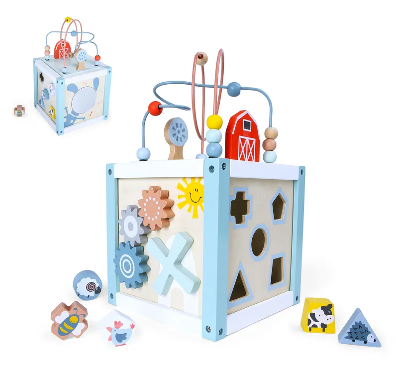 Zabawka Kostka Edukacyjna Sorter +klocki Polecana Kolorowa