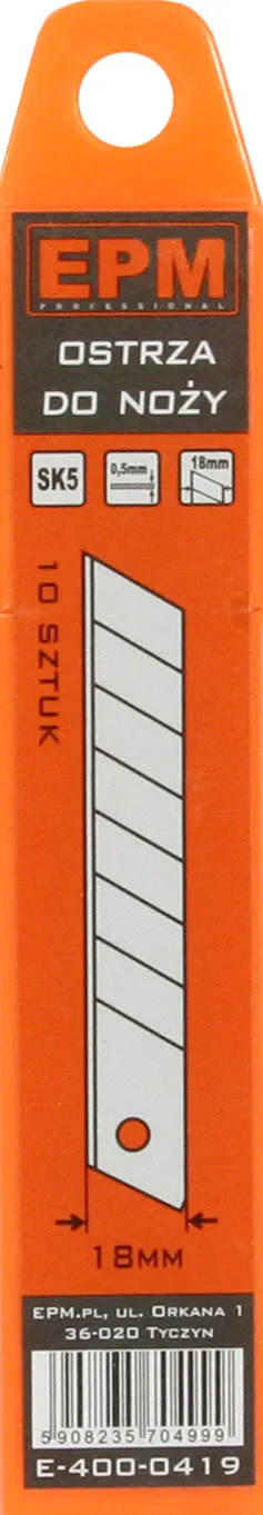 Ostrza 18mm 10 Sztuk EPM