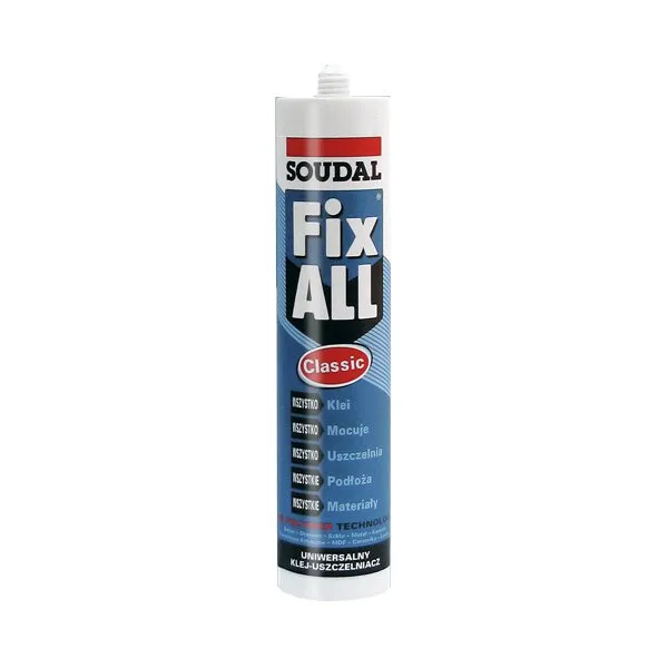 Uszczelniacz Hybrydowy Fix All Crystal Bezbarwny 290ml SOUDAL