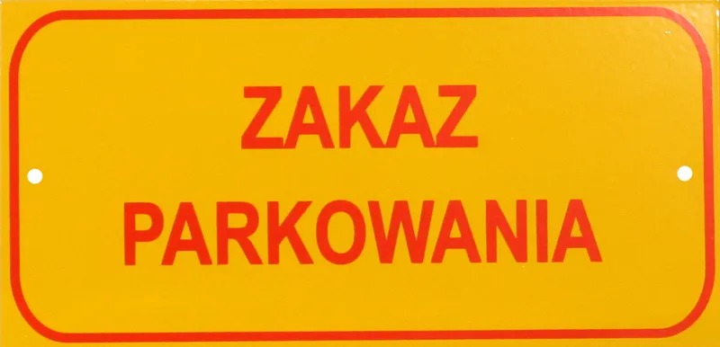 Tablica Mała 10*20CM Zakaz Parkowania