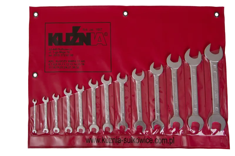 Komplet Kluczy Płaskich 13 Sztuk 6-32MM KUŹNIA