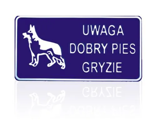 Tablica 15*29CM Uwaga Dobry Pies Gryzie