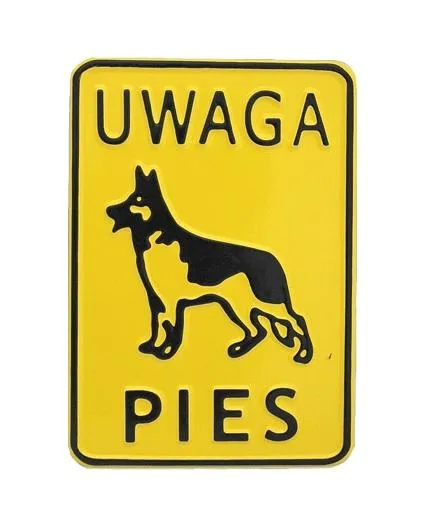 Tablica 15*20CM Uwaga Pies