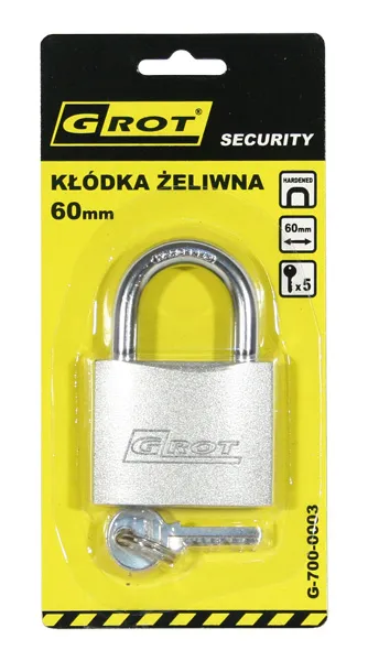Kłódka Żeliwna 60mm GROT