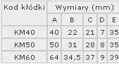 Kłódka Mosiężna Zasuwkowa KM60 3 Klucze LOB