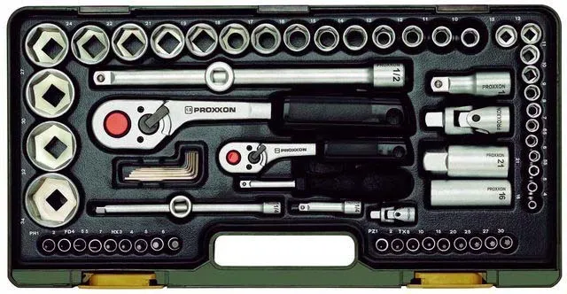 Zestaw Kluczy Z Grzechotkami 1/2'' 1/4'' 56 Części PROXXON