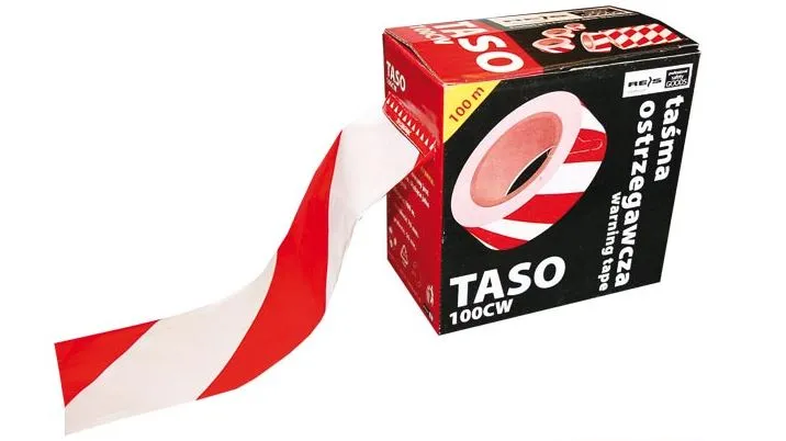 Taśma Ostrzegawcza W Podajniku 70MM*100MB Biało-Czer