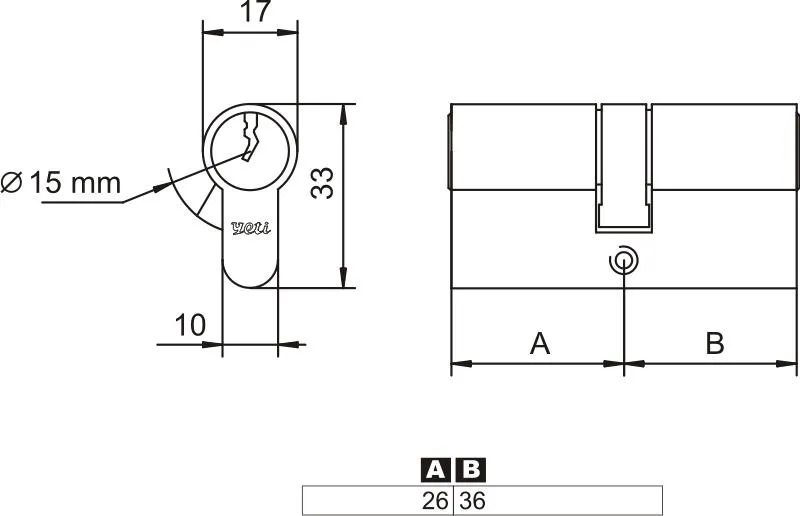 Wkładka Asymetryczna Nikiel 25/30 Yeti LOB