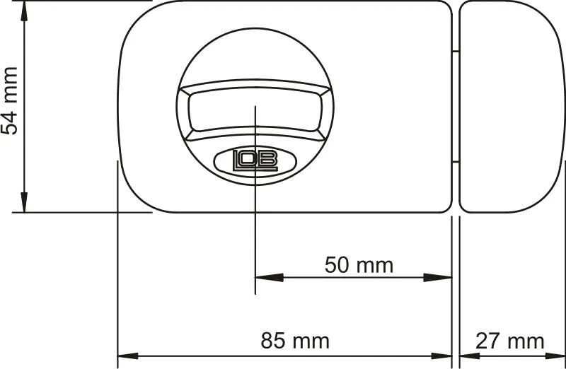 Zamek Nawierzchniowy 3 Klucze TB51 50mm LOB - Biały