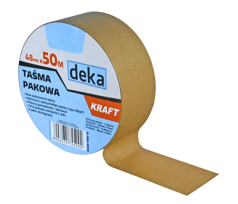 Taśma Pakowa Papierowa Kraft 48MM*50M DEKA