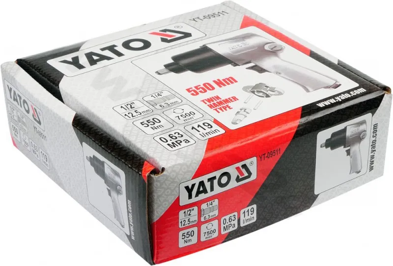 Klucz Pneumatyczny 1/2' 550 Nm YATO