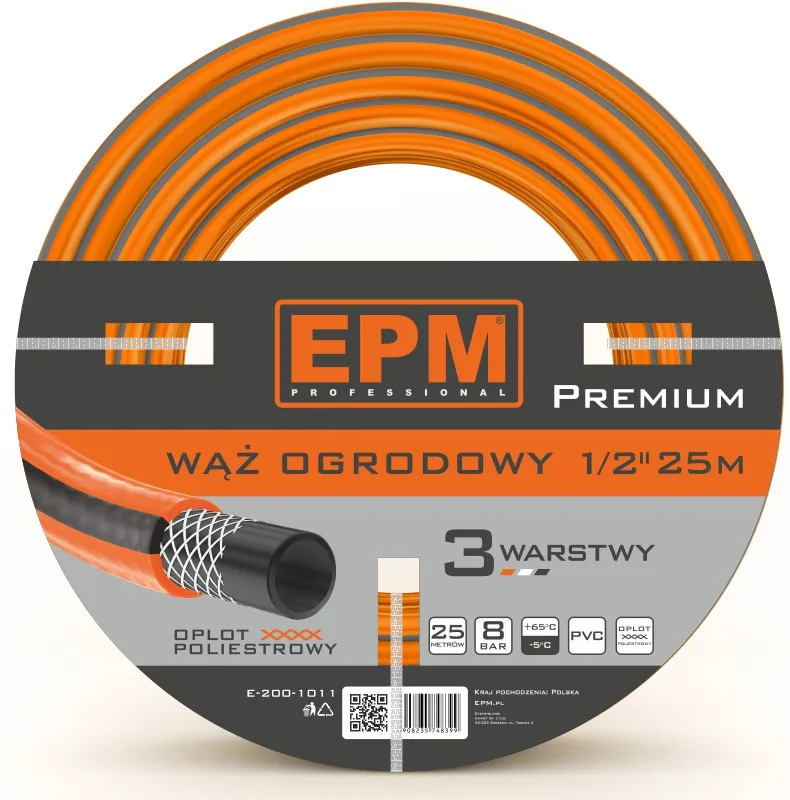 Wąż Zbrojony Do Urządzeń Zraszających 1/2 25mb Premium EPM