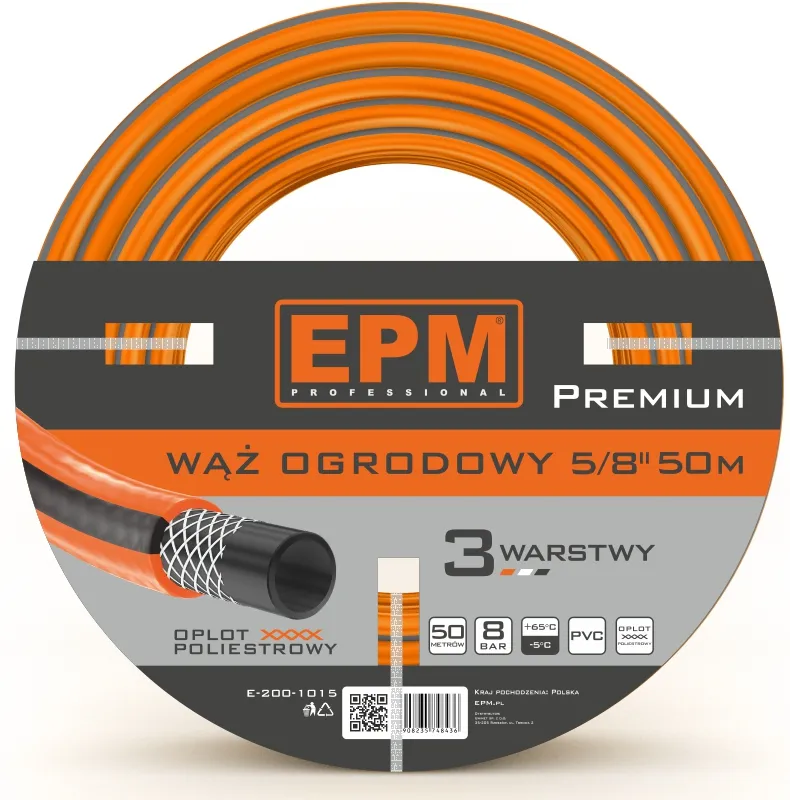 Wąż Zbrojony Do Urządzeń Zraszających 5/8 50mb Premium EPM
