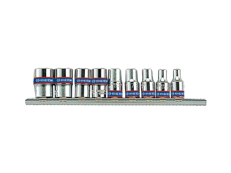 Komplet Nasadek 1/4 6-KĄTNE 9 Sztuk 4-13MM Blister KING TONY