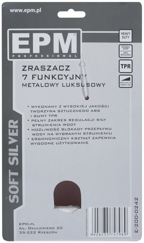 Zraszacz Pistoletowy 7-FUNKCYJNY Soft Silver EPM