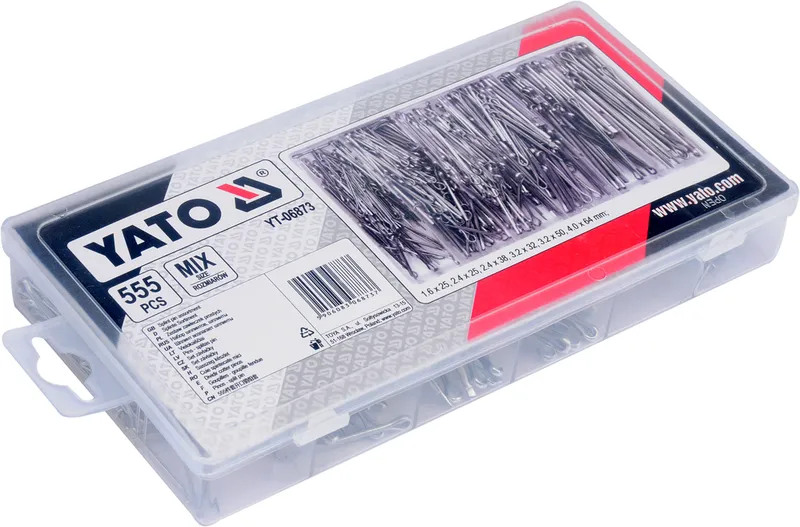Zestaw Zawleczek Prostych 555 szt. Mix YATO