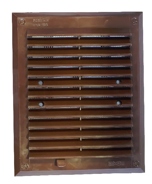 Kratka Wentylacyjna Z Żaluzją 175*215MM - Brązowa