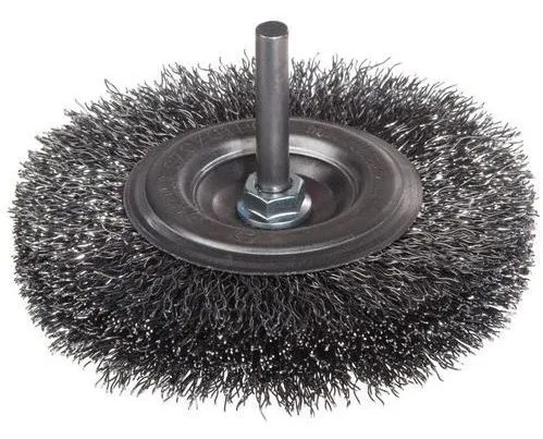 Szczotka Tarczowa Drut Stalowy Trzpień 6mm, FI100MM