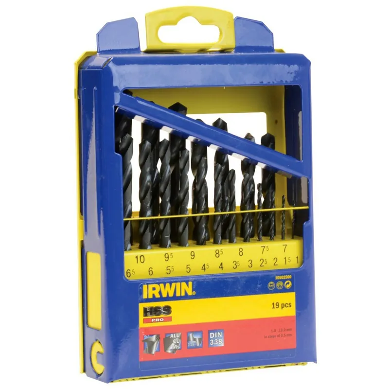 Komplet Wierteł Do Metalu HSS PRO 19 Sztuk 1-10MM IRWIN