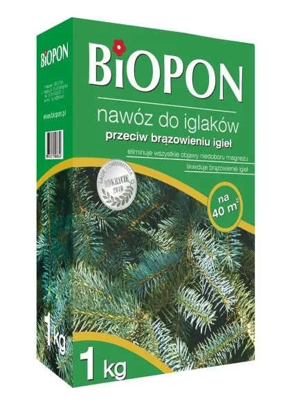 Nawóz -- Do Iglaków. Przeciw Brązowieniu Igieł 1 kg BIOPON