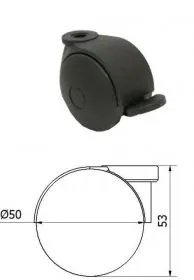 Kółko Obrotowe Kl 50/G Guma T065