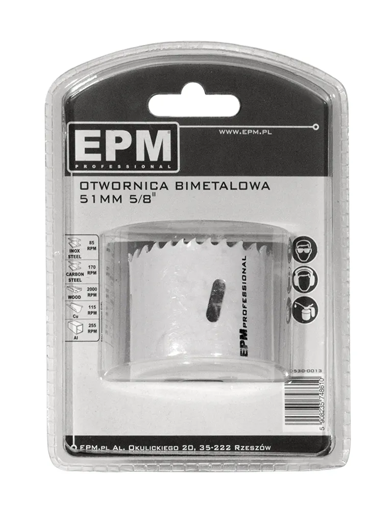 Otwornica Bi-Metalowa 51mm Uchwyt 5/8'' EPM
