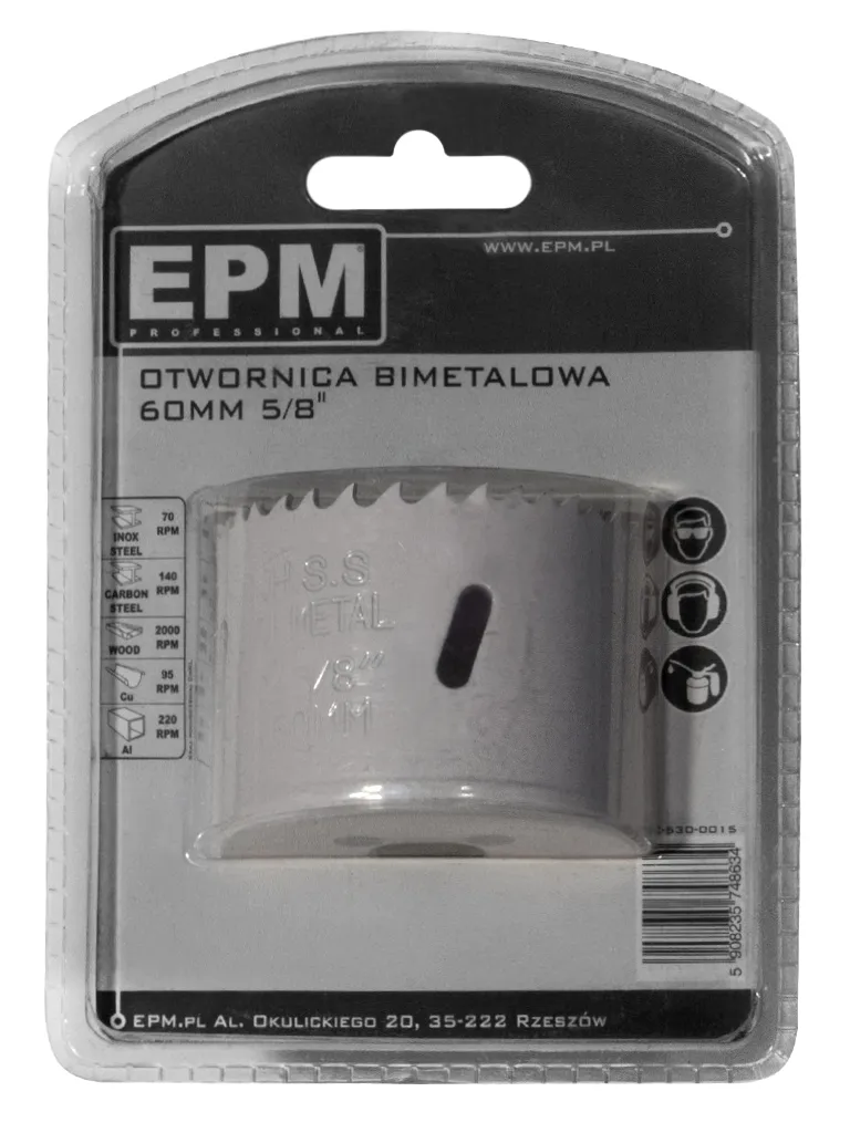 Otwornica Bi-Metalowa 60mm Uchwyt 5/8'' EPM
