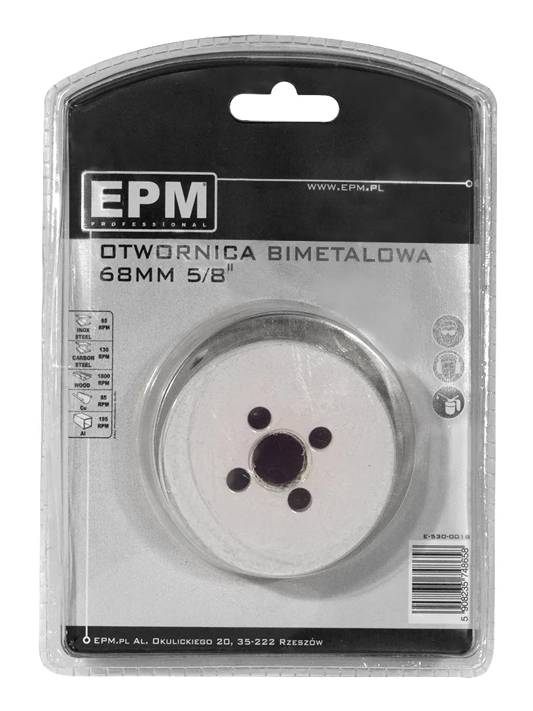 Otwornica Bi-Metalowa 68mm Uchwyt 5/8'' EPM