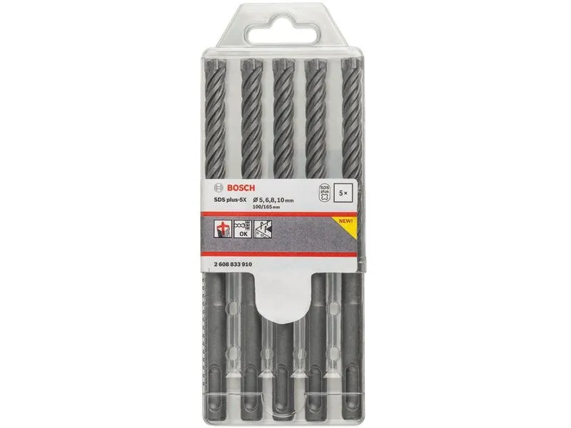 Zestaw Wieteł Do Młotów SDS PLUS-5X S 2*6/2*8/10*100/160MM BOSCH