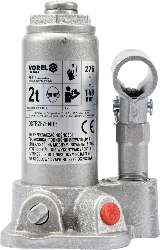 Podnośnik Hydrauliczny Słupkowy 2T VOREL