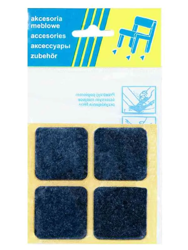 Podkładka Filcowa Blister Czarna 40*40MM - 4 szt